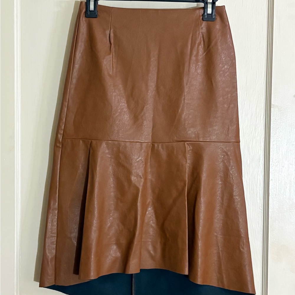 Olivaceous High Low camel Skirt